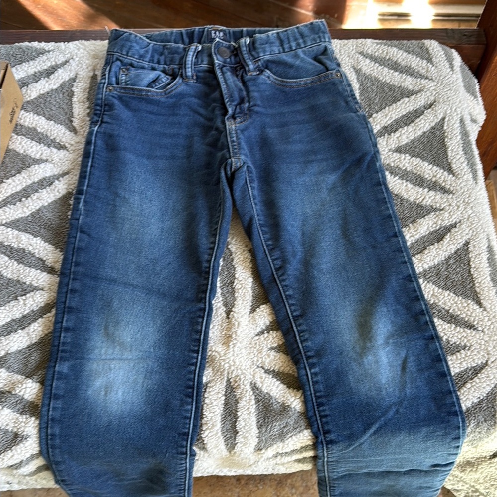 GAP Blue Straight Fit Jeans with Faded Indigo